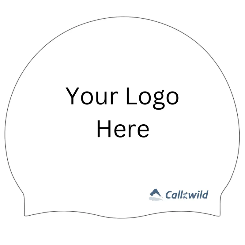 Custom logo premium silicone swim cap